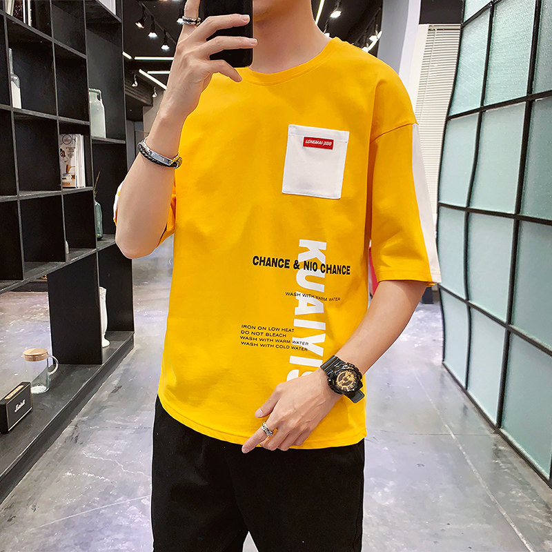 夏裝印花日系嘻哈情侶百搭恤韓版寬鬆短袖潮流半袖上衣