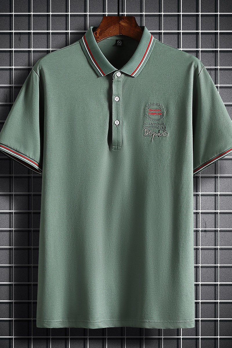 夏季主推纯短袖POLO衫男百搭潮牌绣花POLOPL20851-P35,男装Polo衫,星座217-4