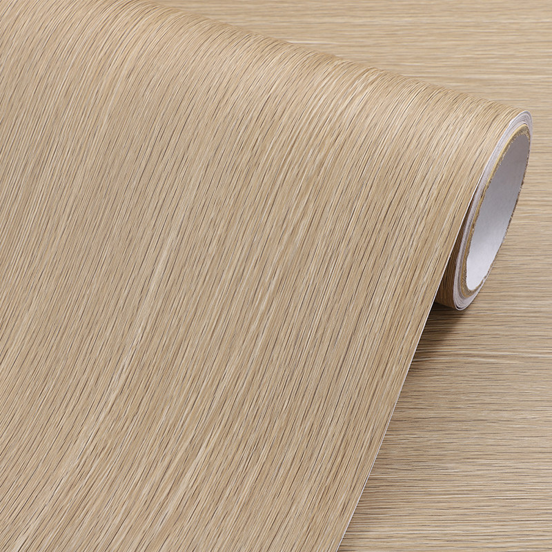 贴纸翻新家具原木色木饰面贴皮pvc仿真木纹贴纸自粘书桌柜装饰贴