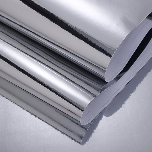 银色自粘不锈钢纸防水亮面镜面纸