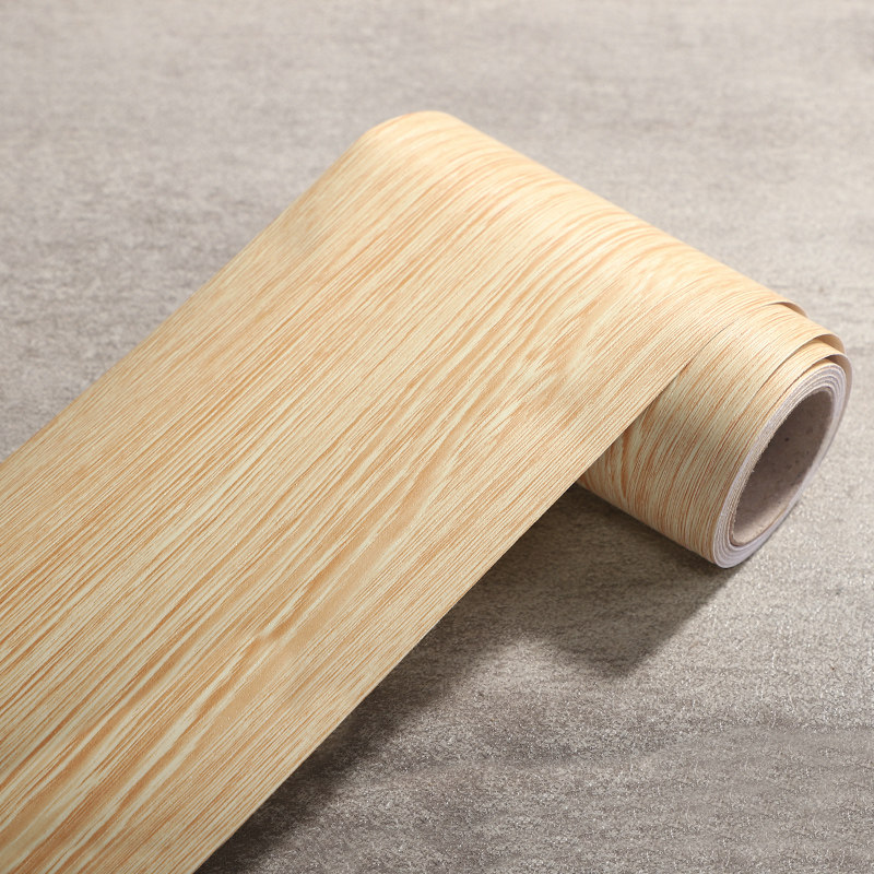 黄色原木色榉木改色书桌柜门边框木门修复补洞门框包边仿木纹贴纸