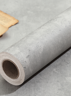 浅灰微水泥墙纸自粘灰色贴纸装饰客厅壁纸墙布北欧工业风背景墙贴