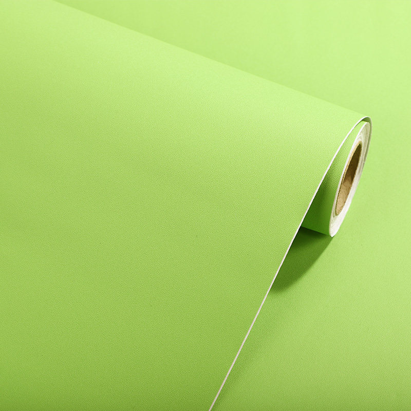 加厚自粘苹果绿墙纸大学生寝室宿舍壁纸不干胶幼儿园马卡龙墙贴