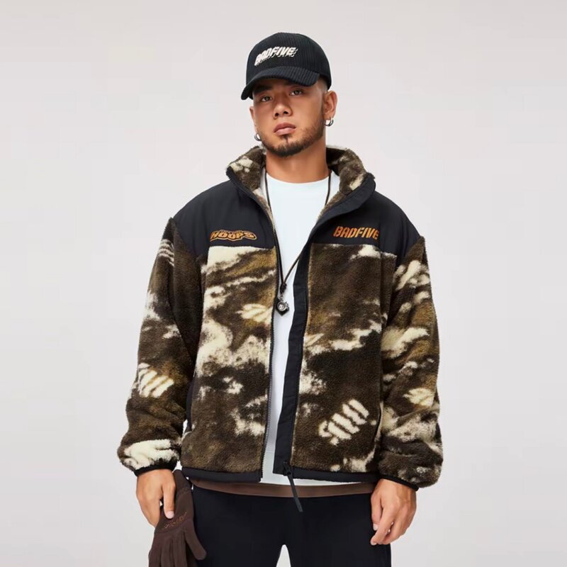 李宁反伍BADFIVE拼接拉链夹克