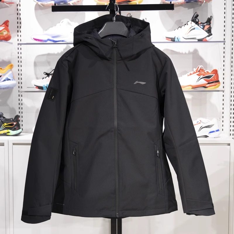 李宁 男子防风透湿宽松85%鸭绒可拆卸三合一运动风衣套装 AWBU029,运动服/休闲服装,运动风衣,淘宝优惠券,粉丝福利购,淘宝优惠卷