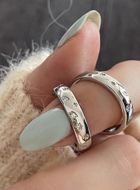 独特设计感破碎感戒指女个性时尚网红创意开口指环小众百搭食指戒