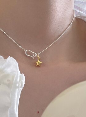 甜美精致小星星项链女经典撞色时髦百搭气质锁骨链小众设计感颈链