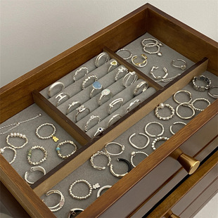 百搭时尚个性戒指女网红爆款地摊叠戴S925镀银指环小众食指戒