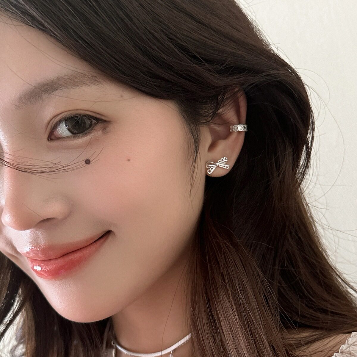 精致镂空贝壳纹理无耳洞耳骨夹女简约时尚百搭气质耳环ins风耳饰