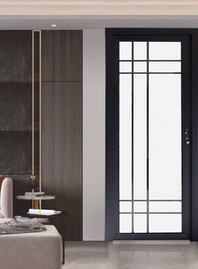 钛镁铝合金厨房门卫浴门卫生间厕所门平开钢化玻璃门简约家用门