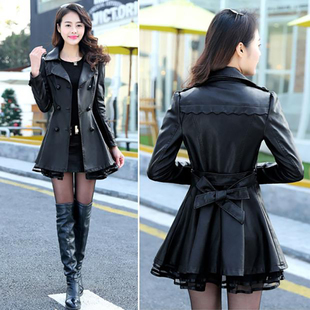 潮 新款 海宁真皮皮衣外套女秋冬中长款 加绒加厚皮衣女2022年秋冬季