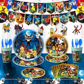 Forest主题派对用品拉旗气球场景布置 The Roblox游戏99Nights