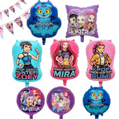 Hunters猎魔女团飘空气球主题生日派对装 KPOP Demon 饰气球拉旗