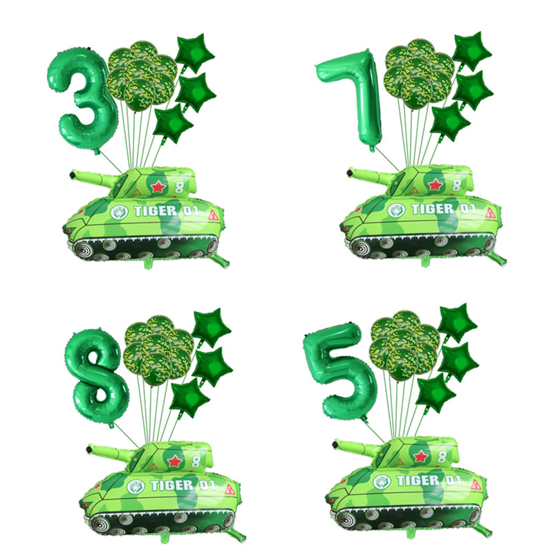 迷彩特种兵军事爱好者数字气球