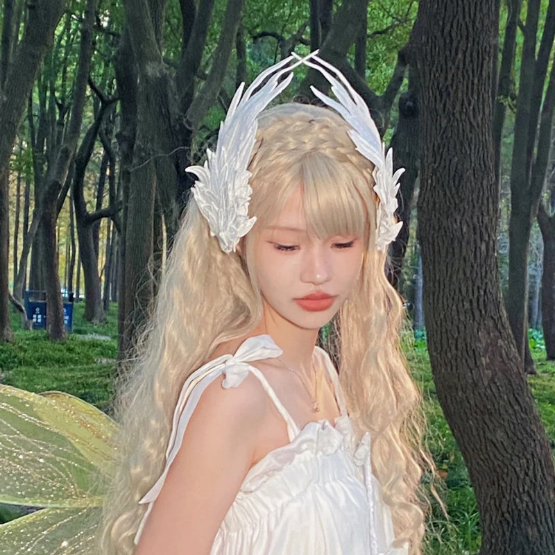 白色仙女头饰白骨精夹子天使之翼