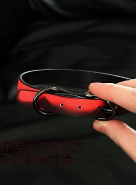 新款黑色朋克感温变红项圈锁骨链