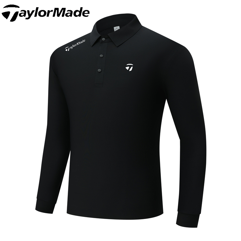 Taylormade泰勒梅高尔夫春秋新款男士长袖polo衫运动速干透气t恤