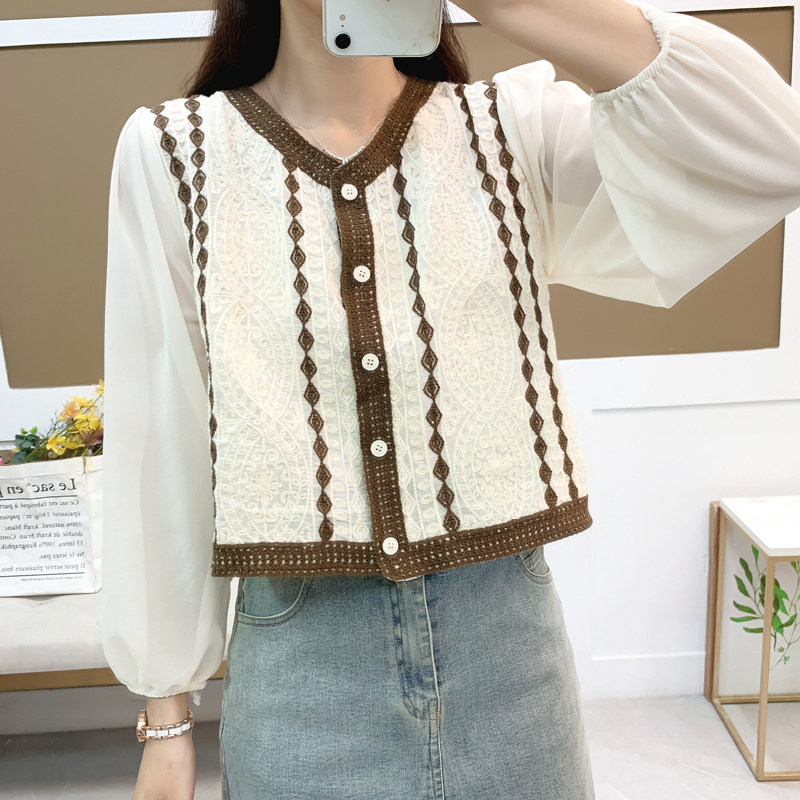 法式复古小香风开衫外套女2025秋季款设计感小众绣花上衣长袖衬衫