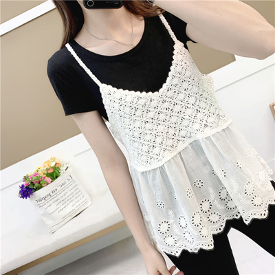夏季新款搭钩镂空吊带背心