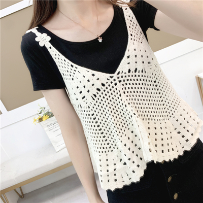 外穿背心女宽松针织马甲女