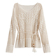 复古镂空针织衫 长袖 女春夏季 提花外搭防晒蕾丝罩衫 上衣薄 新款 法式