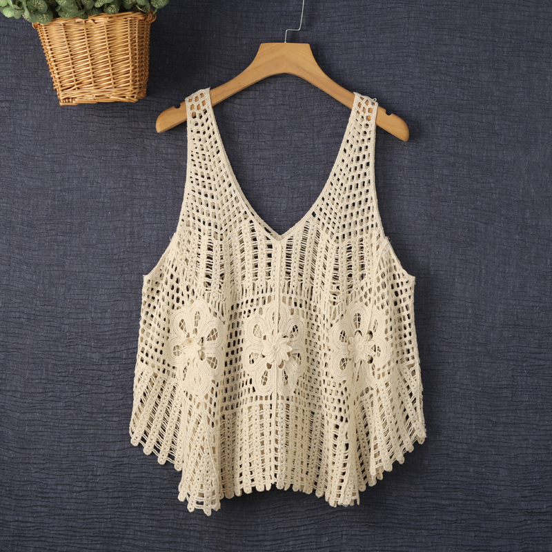 2025新款棉线V领针织马甲女短款宽松外穿套头背心韩版无袖上衣女