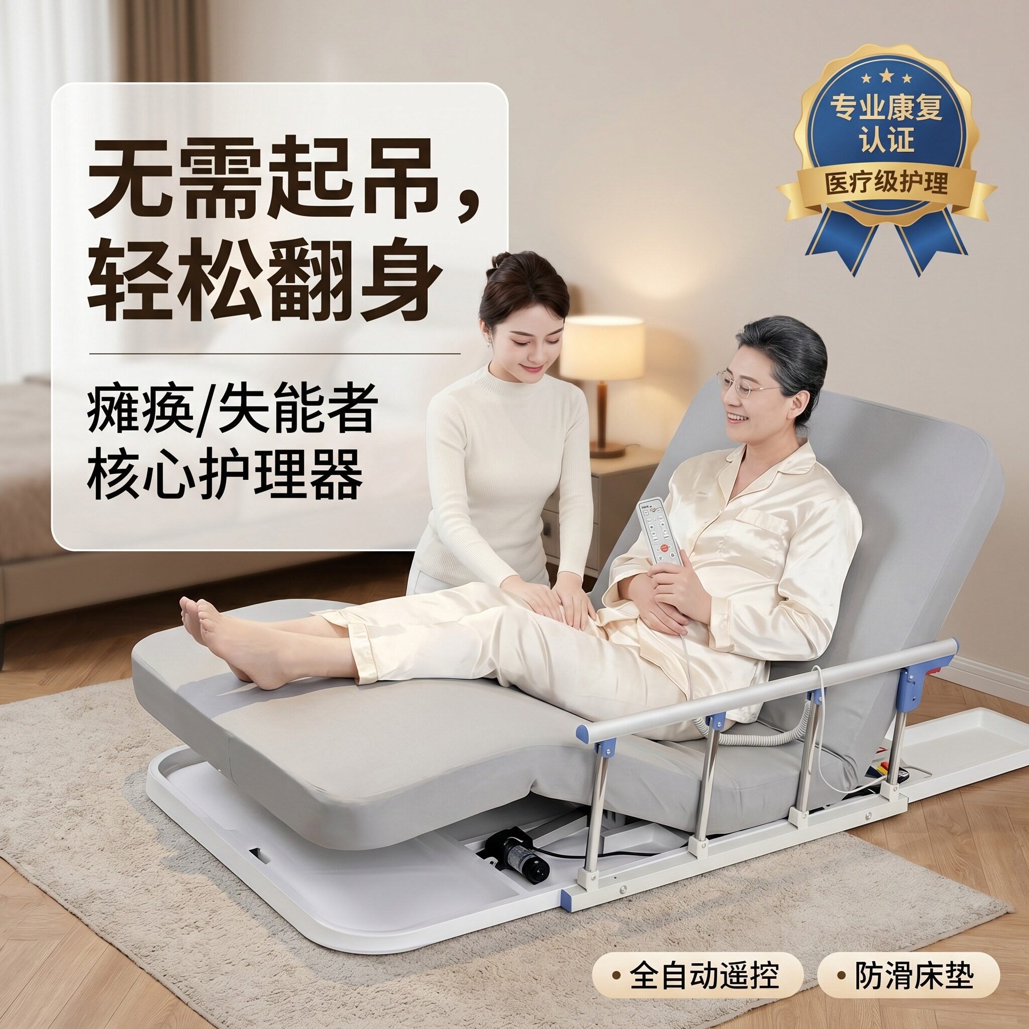 久躺神器老人卧床电动起身辅助器家用孕妇多功能翻身护理升降床垫