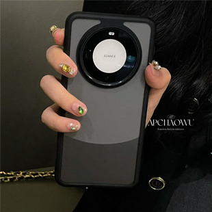 80男女款 简约纯色透黑适用mate60pro华为手机壳mate50 p40肌肤感荣耀90 p50 Magic5pro 40全包nova11防摔p60