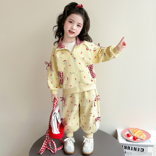 2026新款 女童春款 套装 春秋季 两件套 洋气时髦女宝宝衣服儿童秋装