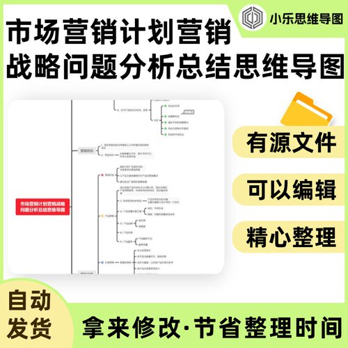 市场营销计划营销战略问题分析总结思维导图Xmind笔记制作电子版