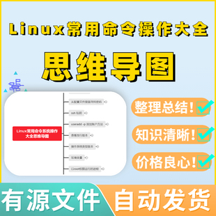 Linux常用命令系统操作大全思维导图源文件可编辑教案考试框架复
