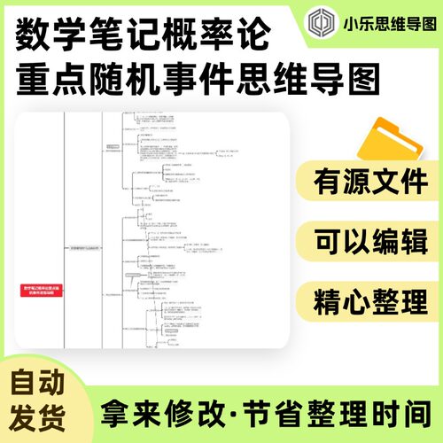 数学笔记概率论重点随机事件思维导图Xmind笔记制作电子版