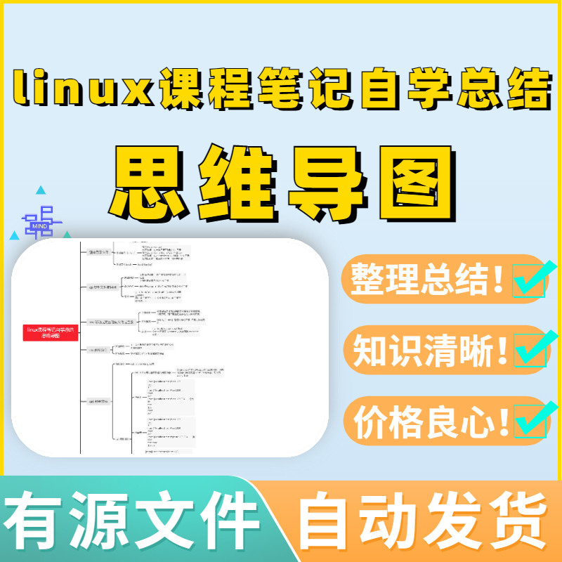 linux课程笔记自学总结思维导图源文件可编辑教案考试框架复习模