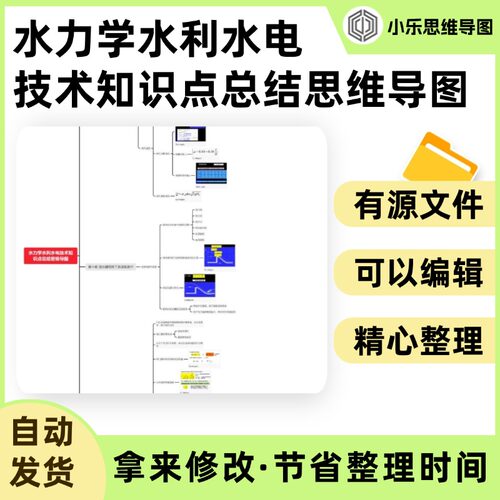 水力学水利水电技术知识点总结思维导图Xmind笔记制作电子版