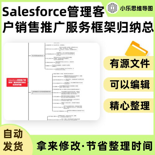 Salesforce管理客户销售推广服务框架归纳总结思维导图Xmind笔记