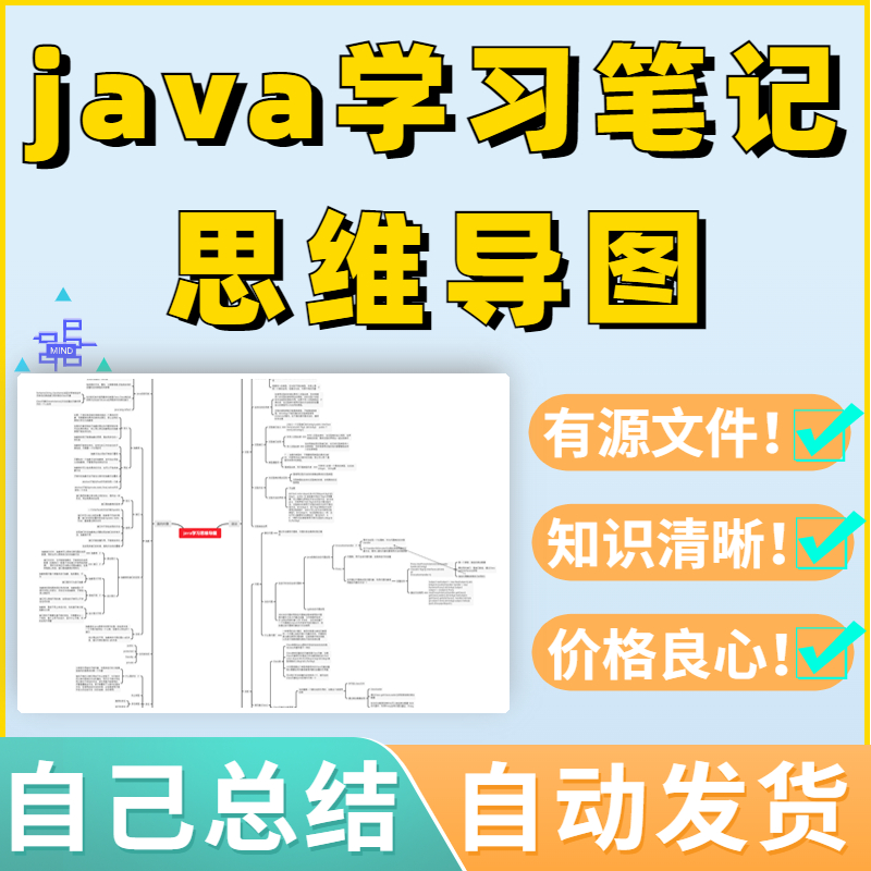 java学习笔记思维导图高清源文件可编辑可打印模板素材可修改