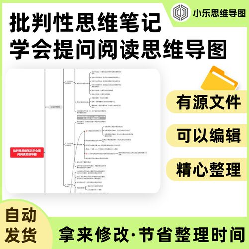 批判性思维笔记学会提问阅读思维导图Xmind笔记制作电子版