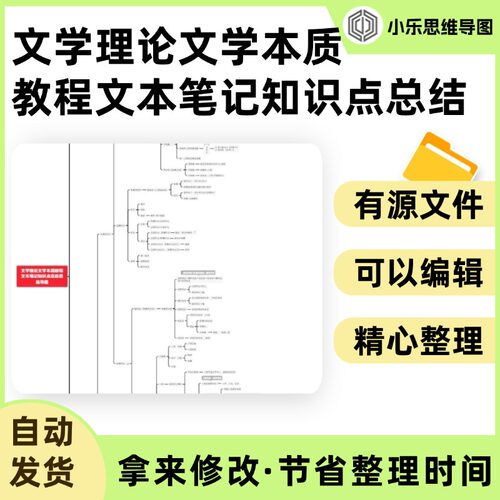 文学理论文学本质教程文本笔记知识点总结思维导图Xmind笔记制作