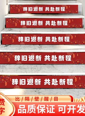 2025元旦活动地贴楼梯台阶地贴纸
