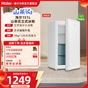 冷冻柜冰箱 64升家用母乳辅食冷柜节能冰柜立式 海尔haier151 211