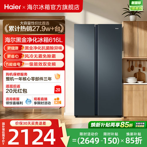 海尔616L一级能效变频无霜冰箱