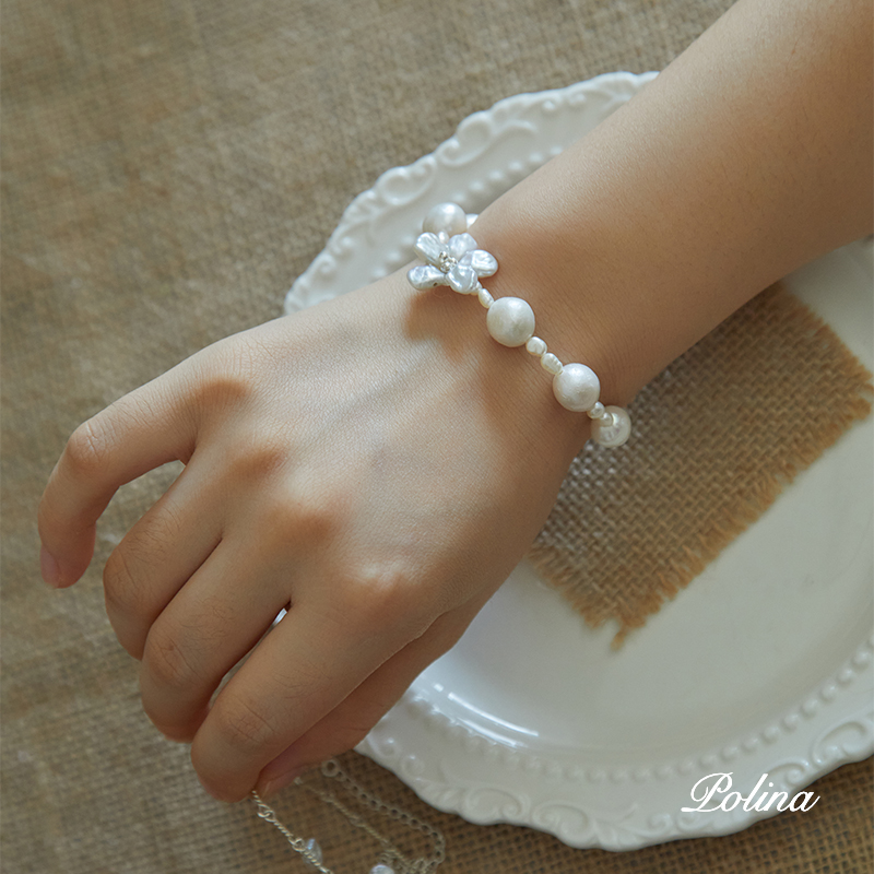 巴洛克花系列珍珠手链