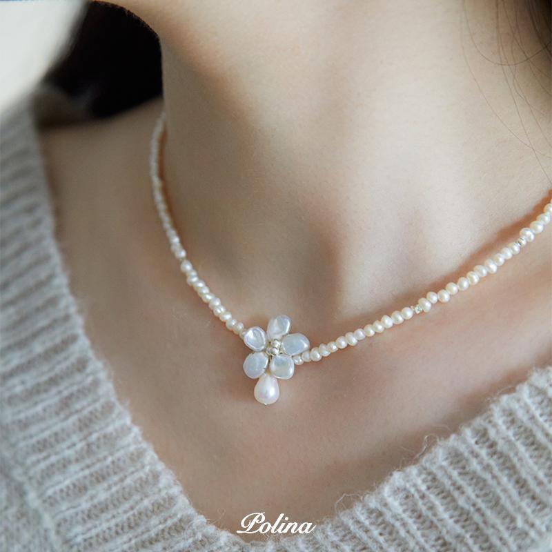 天然珍珠天然珍珠圆珠链原创设计