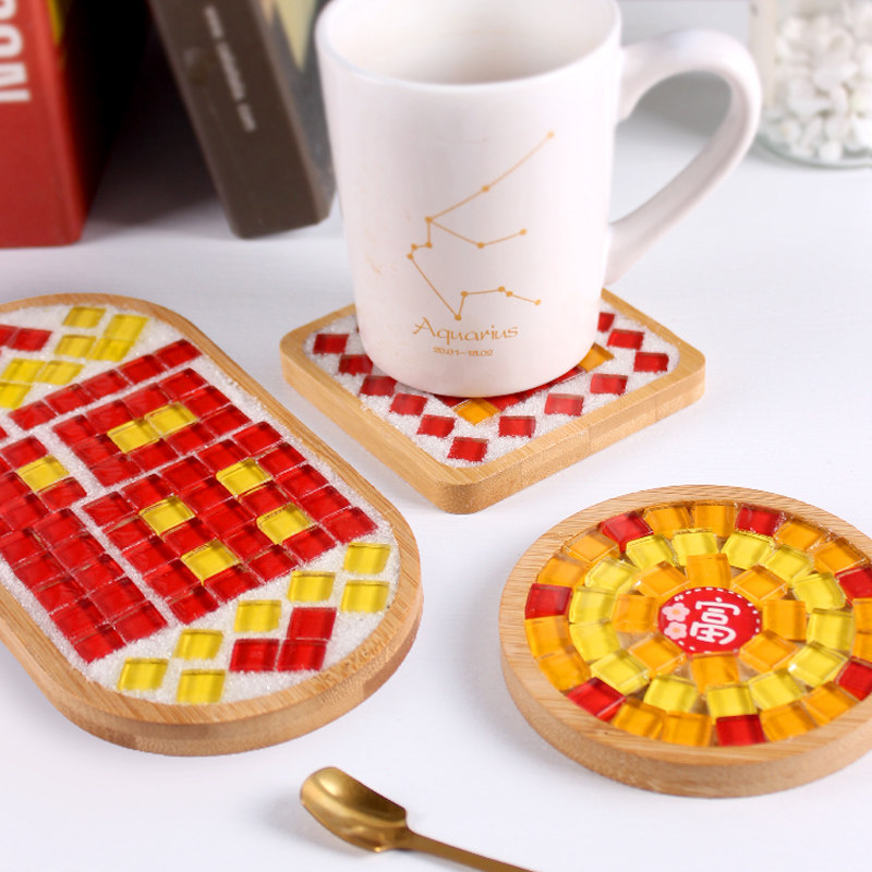 马年手工福字杯垫diy马赛克吉祥喜庆幼儿园小学生元宵节作品新年,玩具/童车/益智/积木/模型,手工创意粘贴类,淘宝优惠券,粉丝福利购,淘宝优惠卷