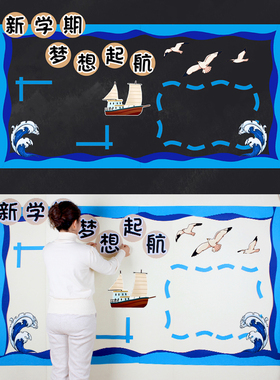 边框装饰条黑板报展板主题文化墙