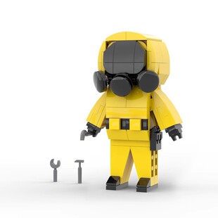 MOC积木 创意 后室暗房探险者 玩偶 backrooms 模型玩具