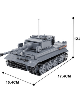 虎式重型坦克军事二战坦克积木MOC-150338小颗粒军事积木
