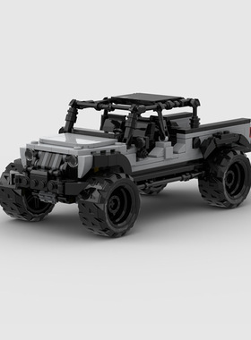 MOC积木 经典 85483越野吉普JEEP角斗士 赛车speed 8格车