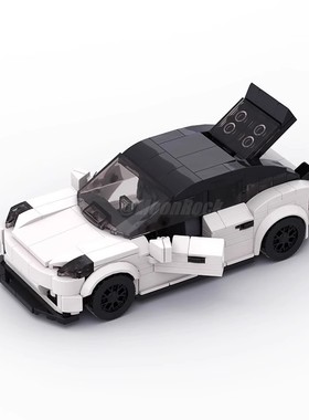 MOC积木 91711 特斯拉Model 3 perfromce电动车 拼插玩具