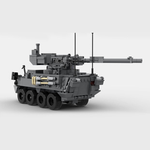 MOC积木DIY 162081 M1128装甲车 模型拼装 益智积木玩具儿童